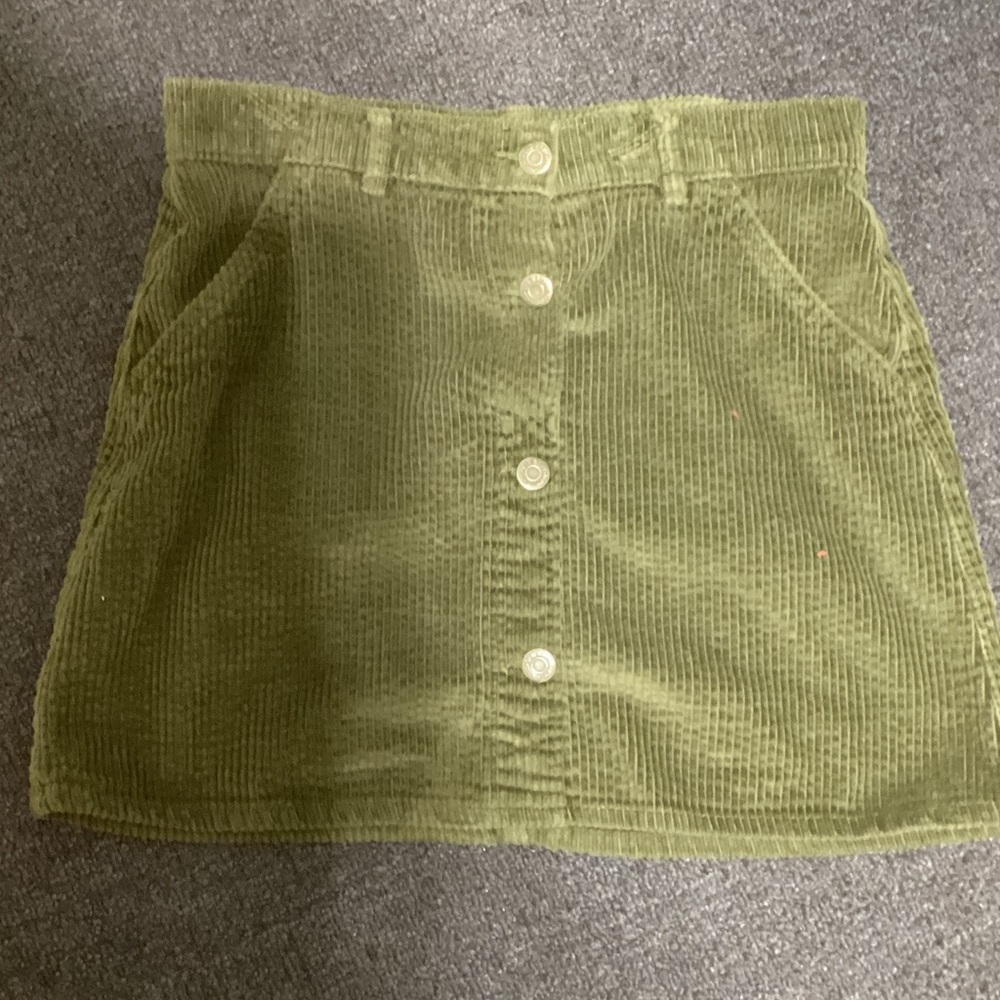 Old Navy Olive Corduroy Button-Front Shorts